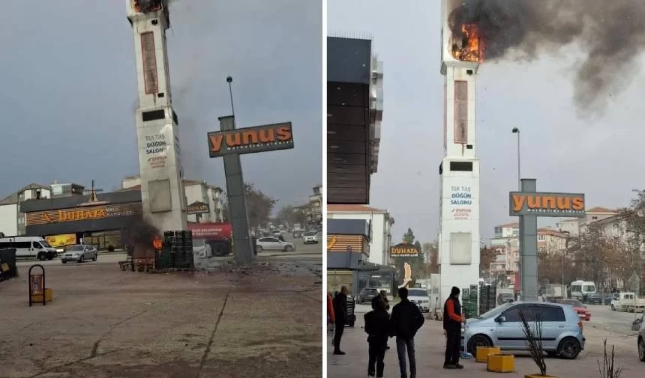 Ankara’da baz istasyonu kulesindeki yangın patlamalara neden oldu