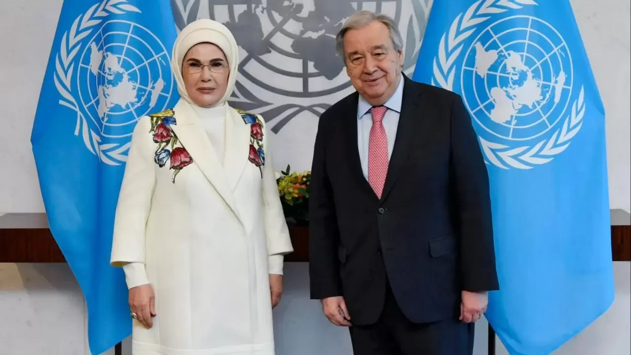 Emine Erdoğan, BM Genel Sekreteri Guterres ile görüştü