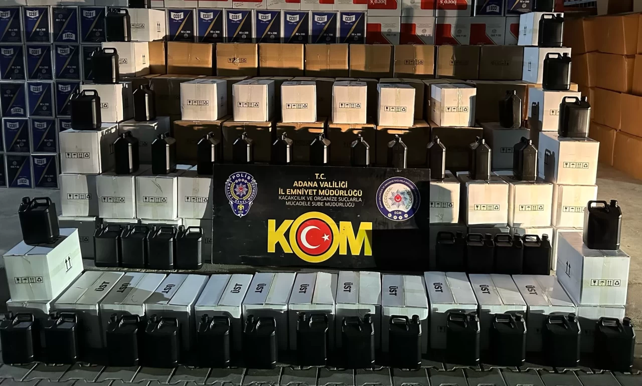 Adana'da 4 bin 830 litre etil alkol ele geçirildi
