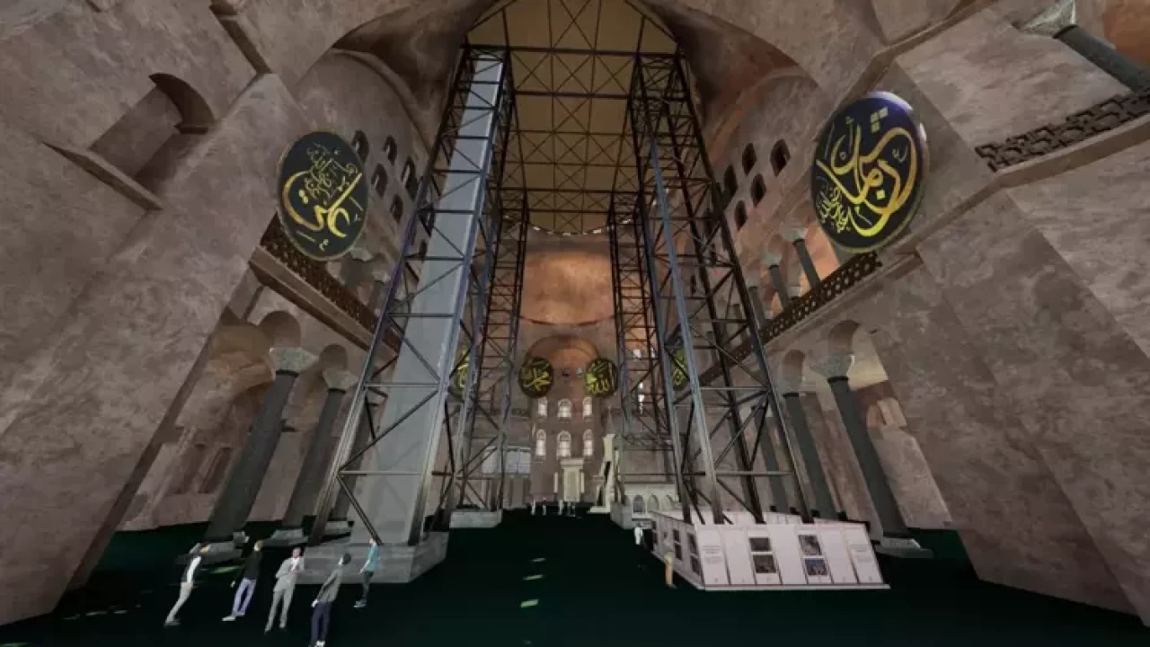 Ayasofya'nın ana kubbesinde tarihi restorasyon başlıyor