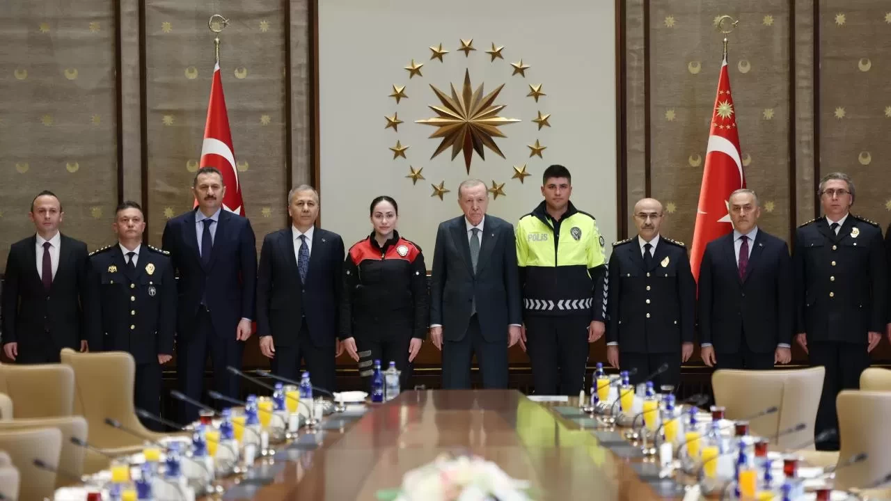 Cumhurbaşkanı Erdoğan, Türk Polis Teşkilatı heyetini kabul etti