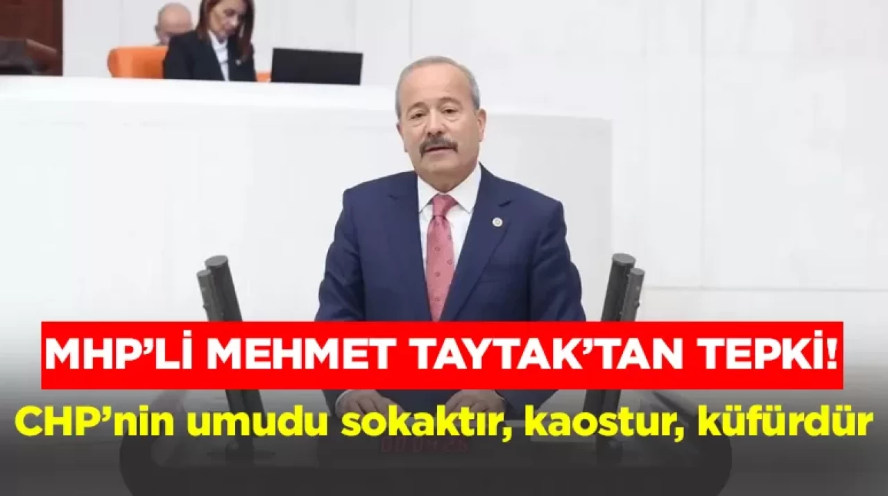 MHP'li Mehmet Taytak'tan Özgür Özel’e sert eleştiri: CHP’nin umudu sokaktır, kaostur, küfürdür