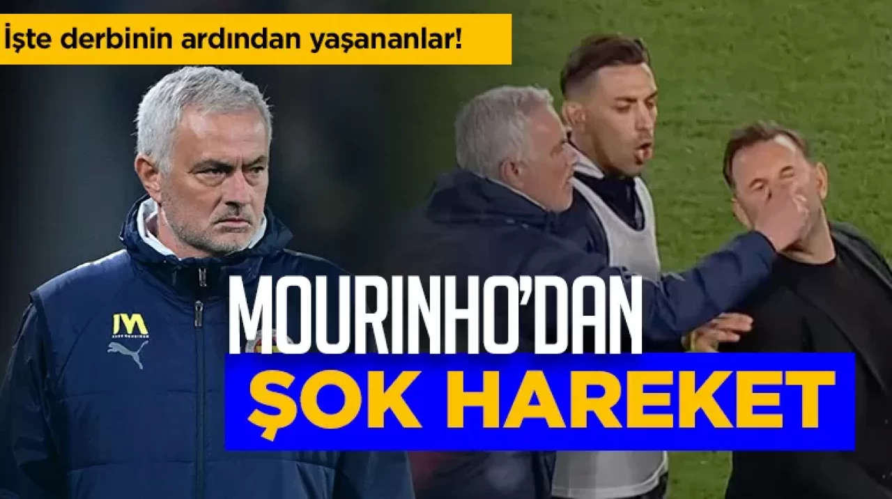 Jose Mourinho, maç sonunda Okan Buruk'un burnunu sıktı!