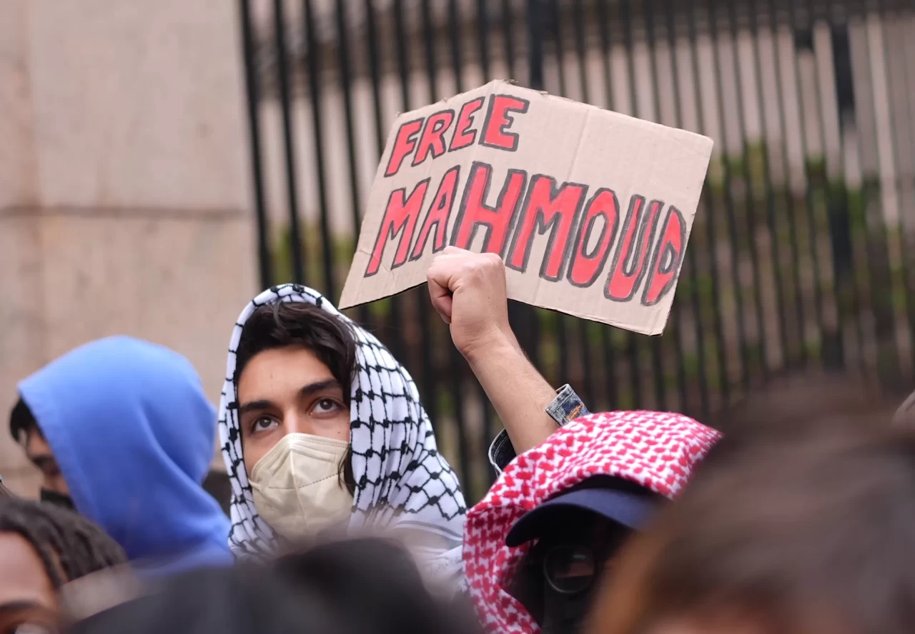 ABD'li öğrencilerden Filistinli aktivist Halil'in serbest bırakılması için protesto