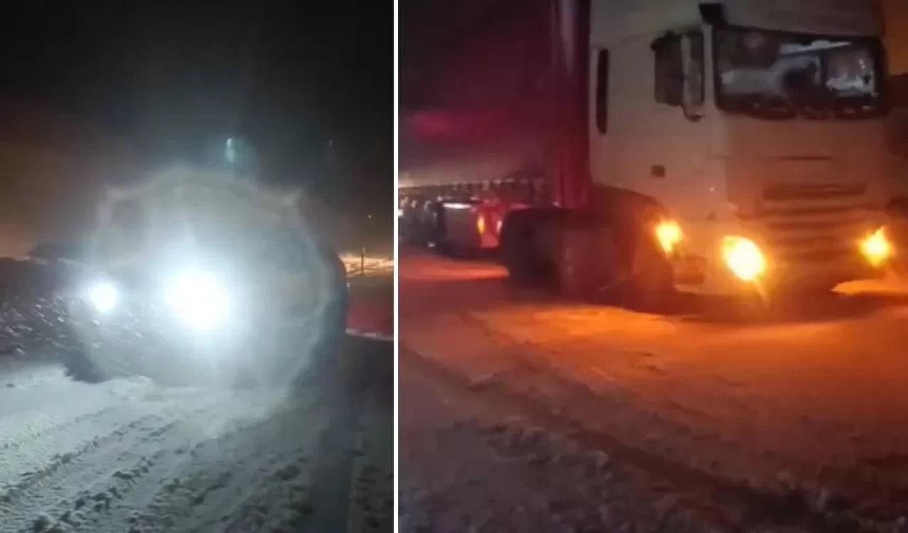 Hakkari’de tipide araçlar yolda mahsur kaldı