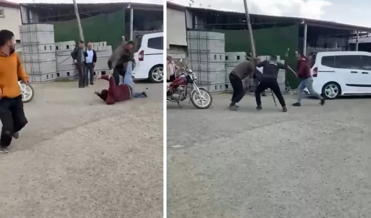 Sopalarla birbirlerine acımasızca vurdular