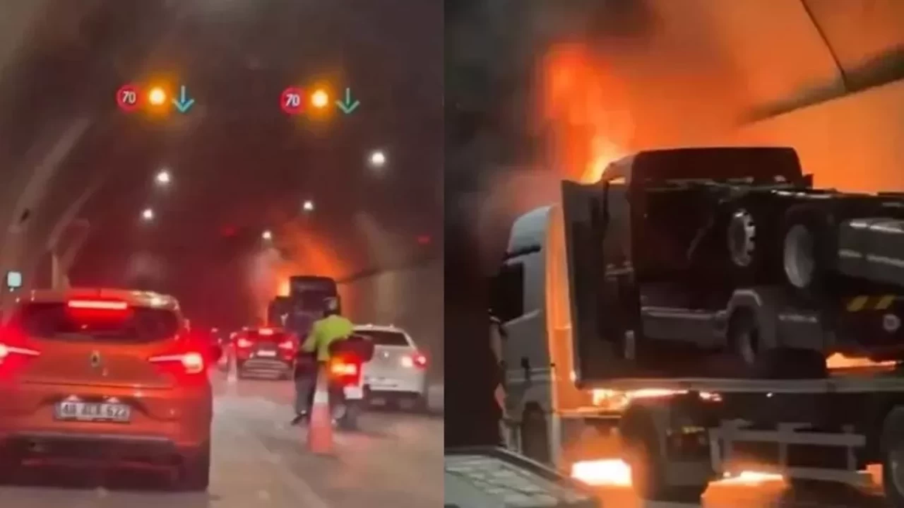 Sabiha Gökçen Havalimanı Tüneli'nde yangın paniği! Ekipler müdahale ediyor