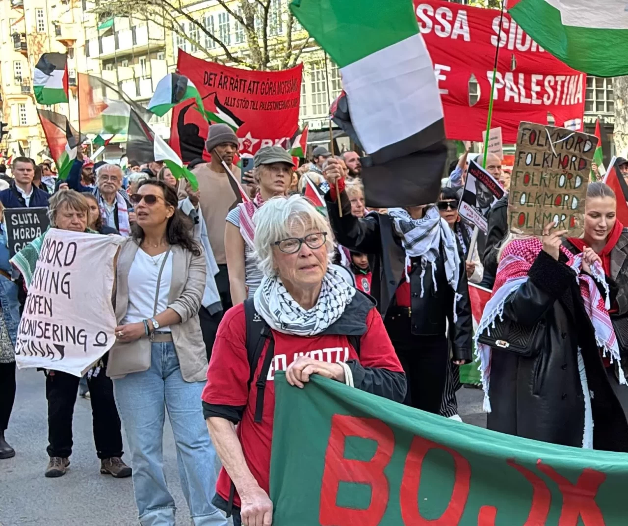 İsveç, Filistin için yürüdü!