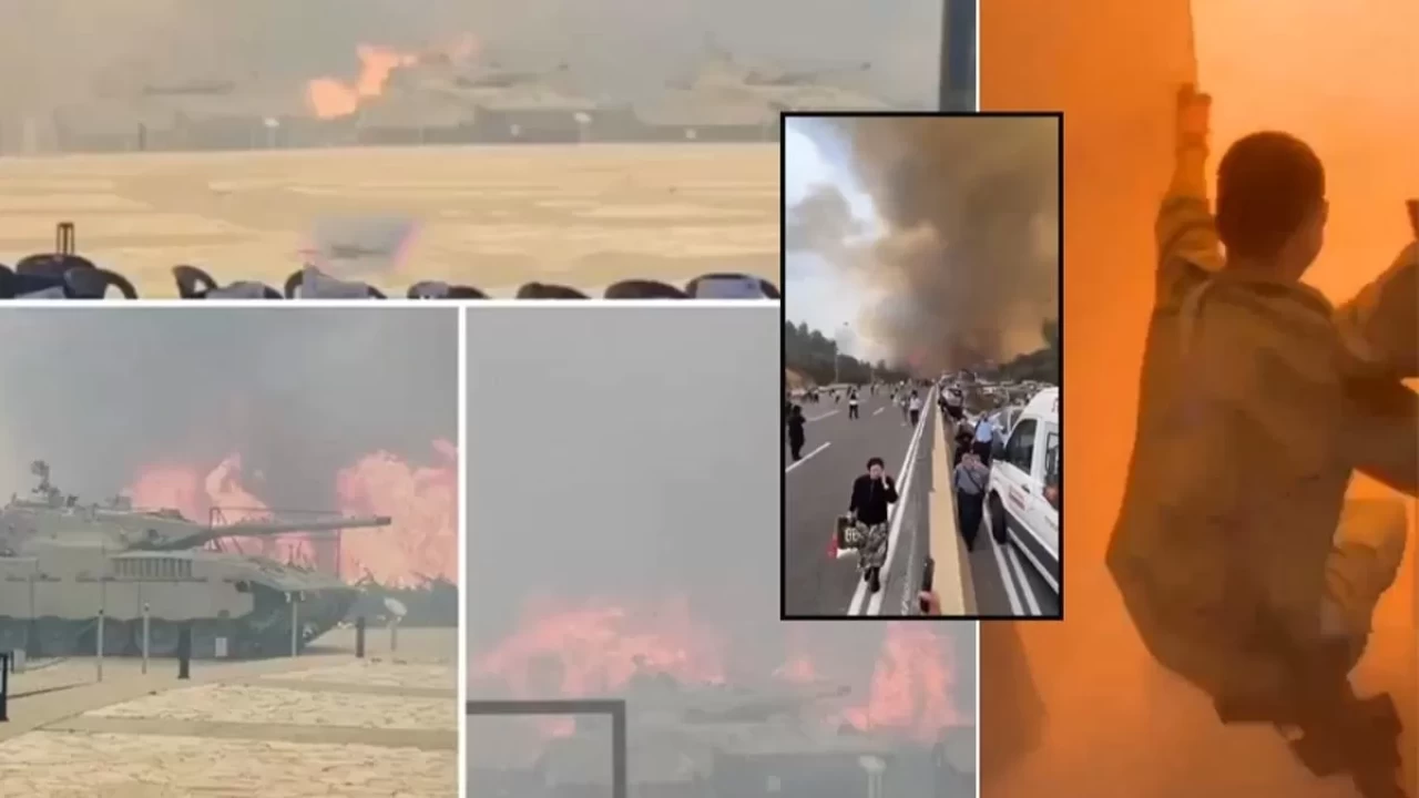 İsrail cehenneme döndü! Askerler alevlerin içinde kaldı
