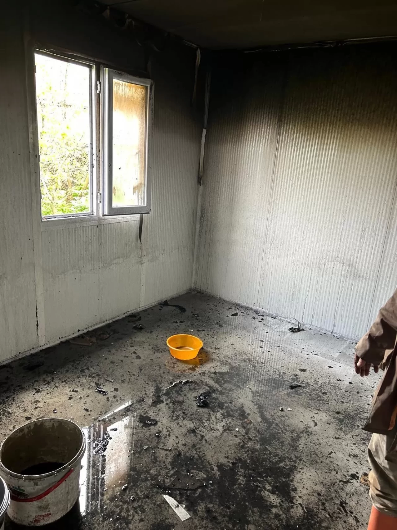 Çorum'da yıldırım düşen evde yangın çıktı