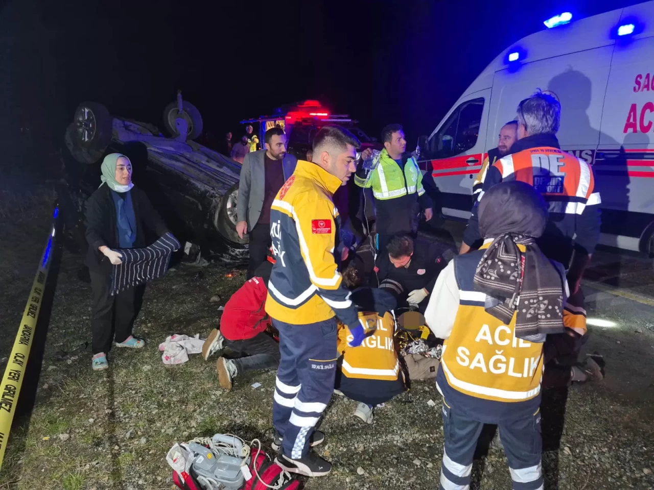 Rize'de araç takla attı: 3 ölü, 2 yaralı