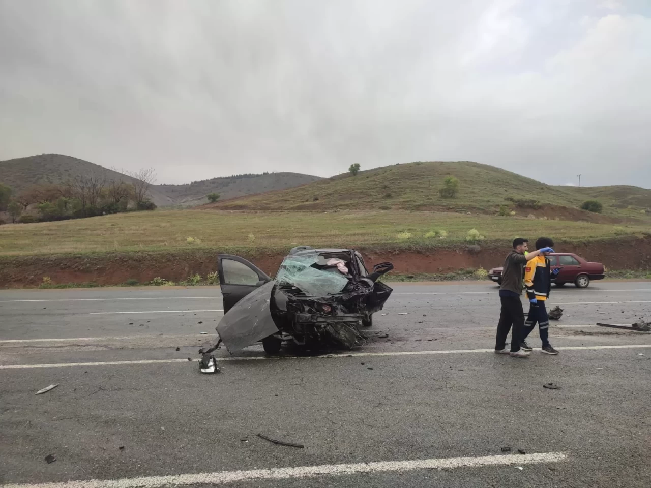 Malatya'da iki otomobilin çarpıştığı kazada 2 kişi öldü, 2 kişi yaralandı