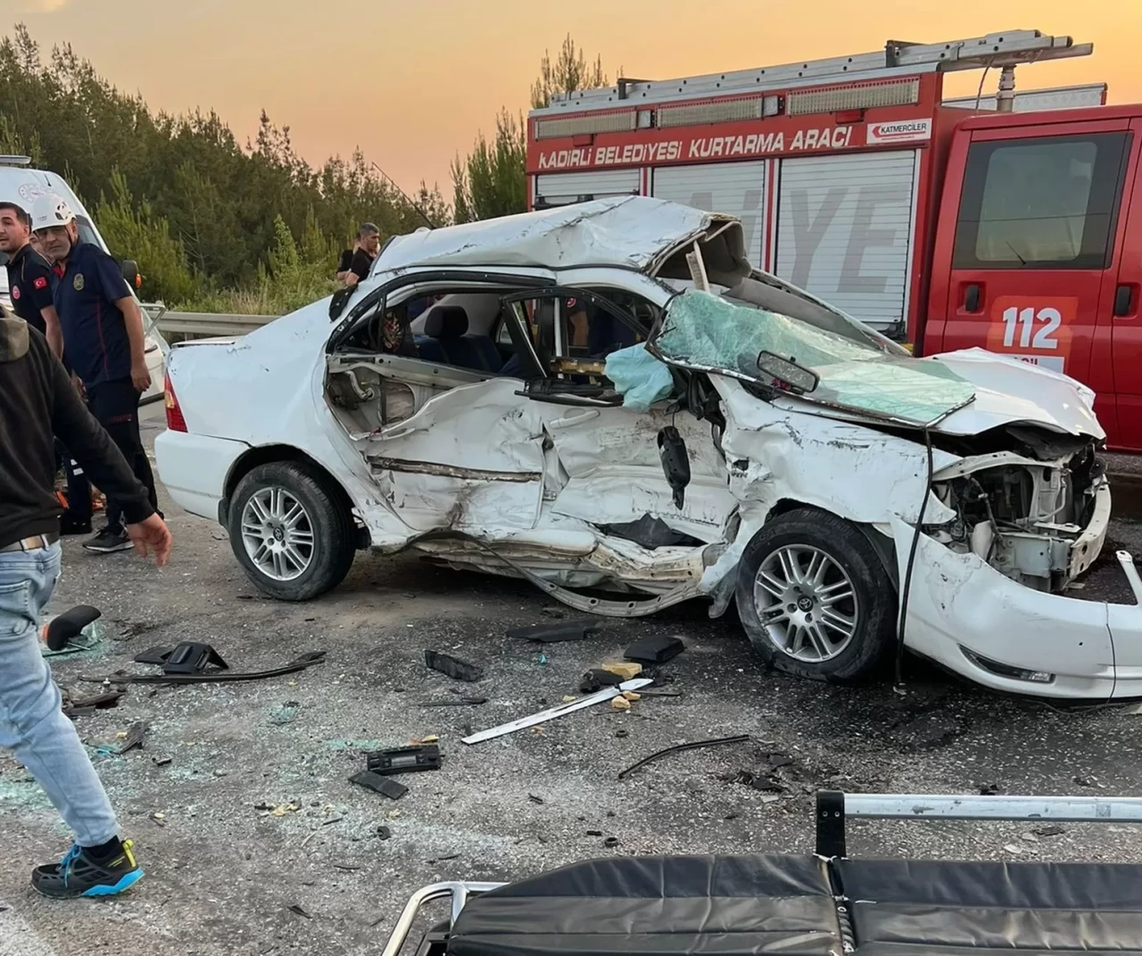 Osmaniye yolu kan gölüne döndü