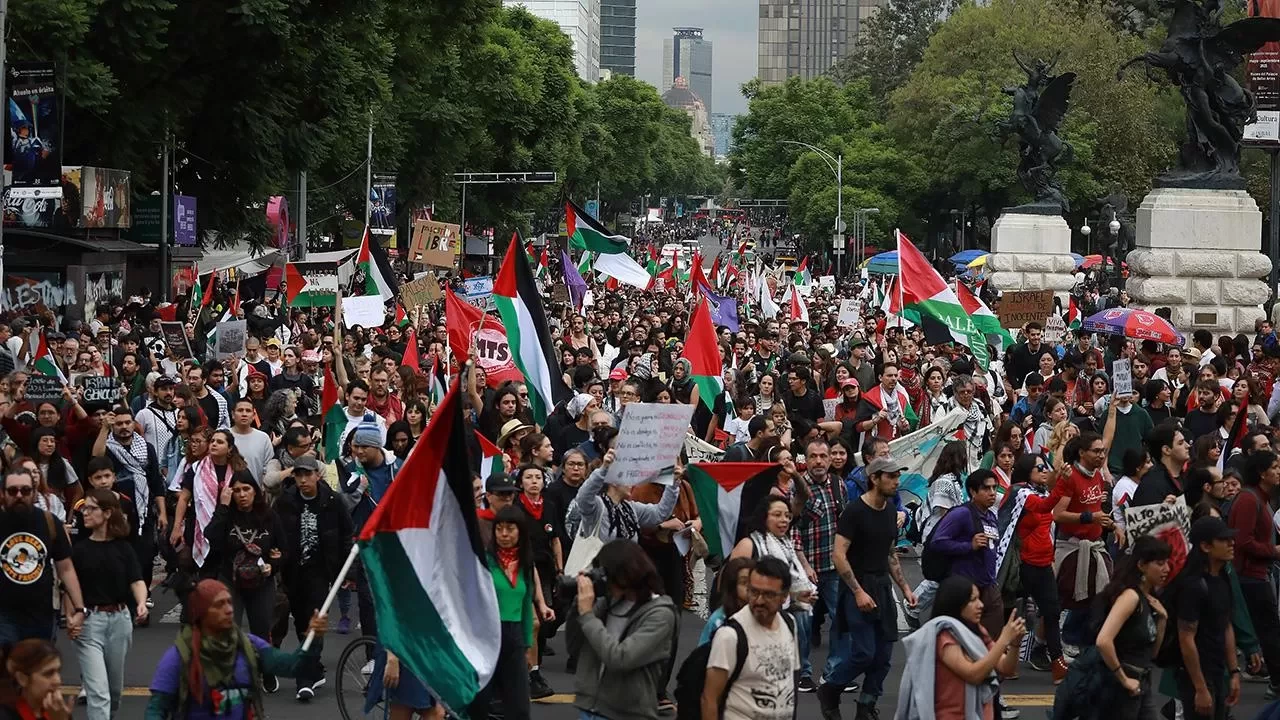 Filistin'e destek yürüyüşü! Binlerce kişi sokağa döküldü