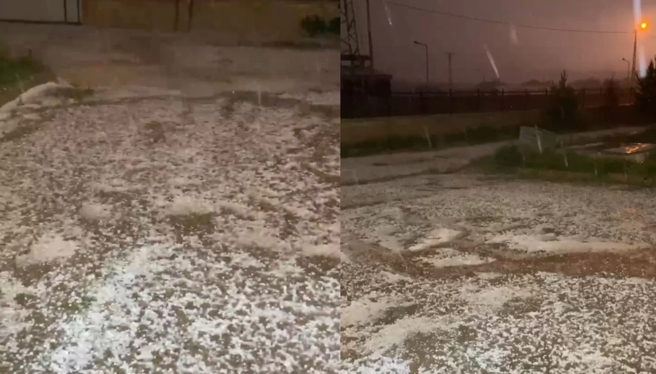 Gümüşhane haziran ayında beyaza büründü!