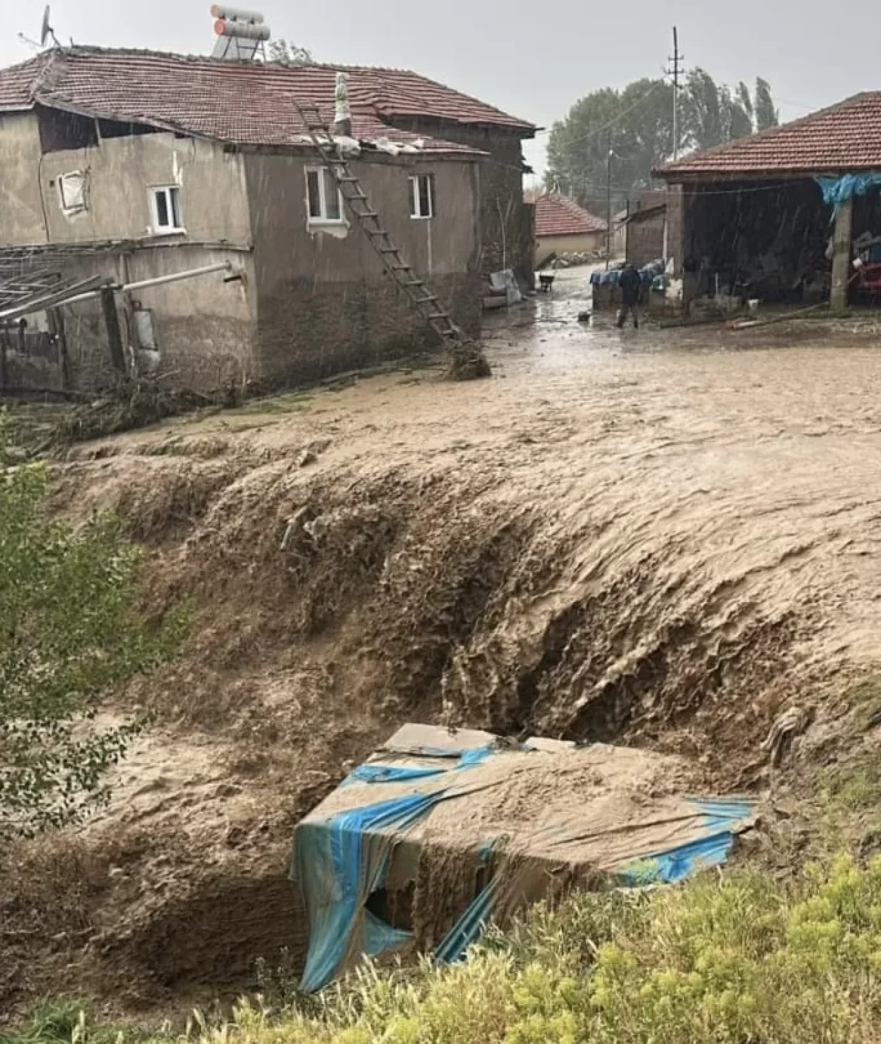 Yozgat'ta sağanak ve dolu ekili alanlara zarar verdi