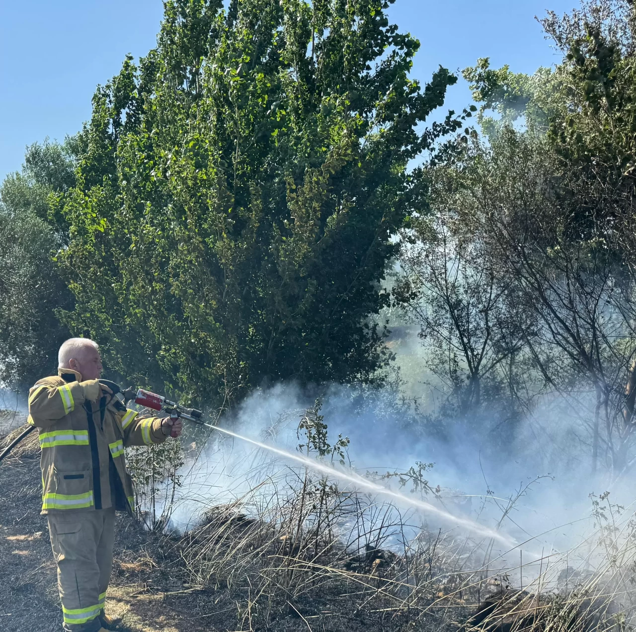 Balıkesir Savaştepe'de tarla yangını: 12 dekar alan kül oldu