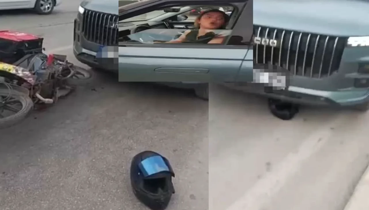 Adana’da bir sürücü motosiklet kuryesine çarpıp kaskını ezdi