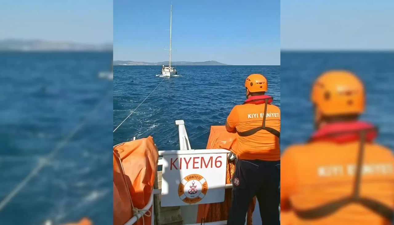 Bodrum açıklarında sürüklenen tekne Kıyı Emniyeti’nin kahraman müdahalesiyle kurtarıldı!