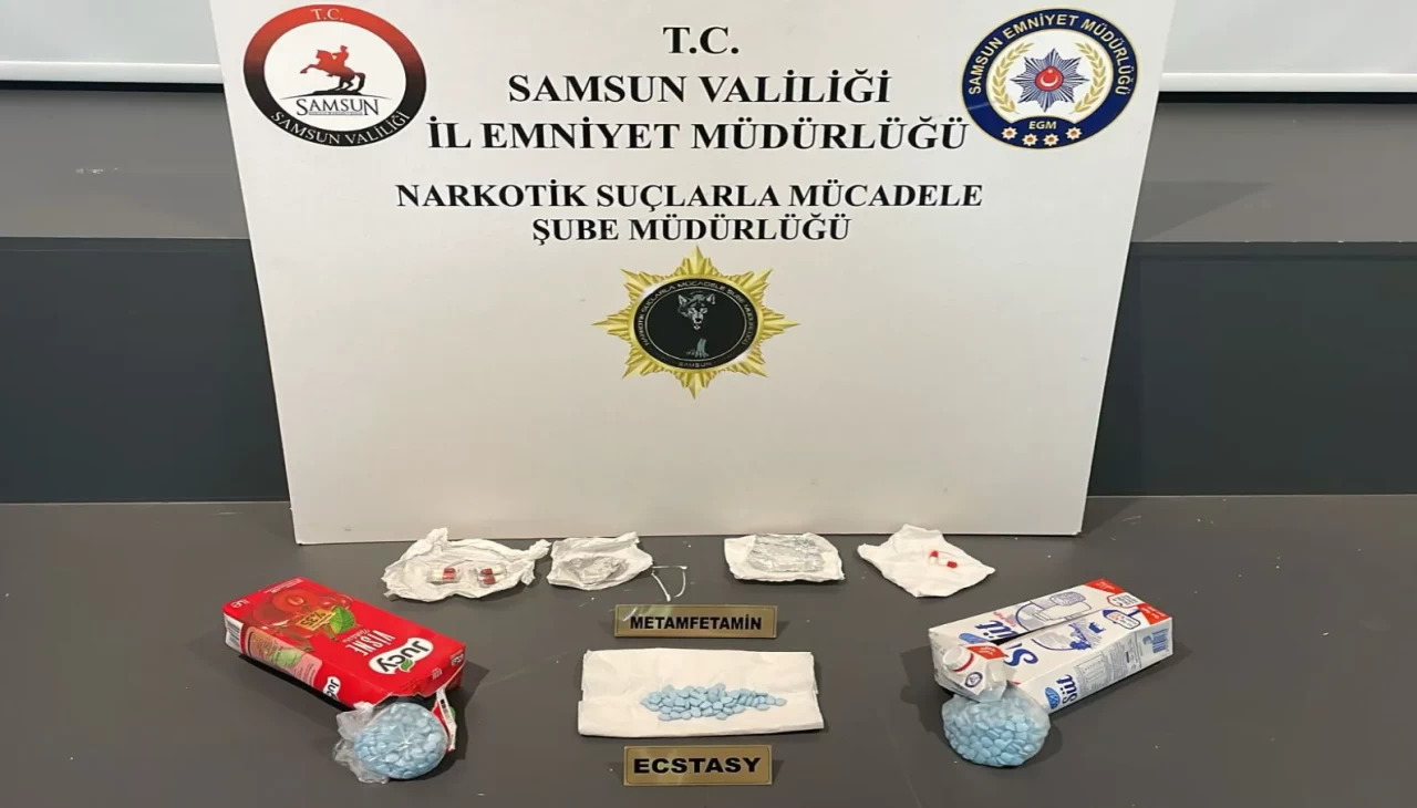 Samsun'da meyve suyu ve süt kutusunda uyuşturucu ele geçirildi