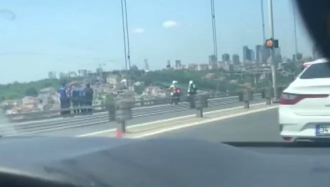 Köprüde yürekleri ağza getiren anlar: İntihar girişimi!
