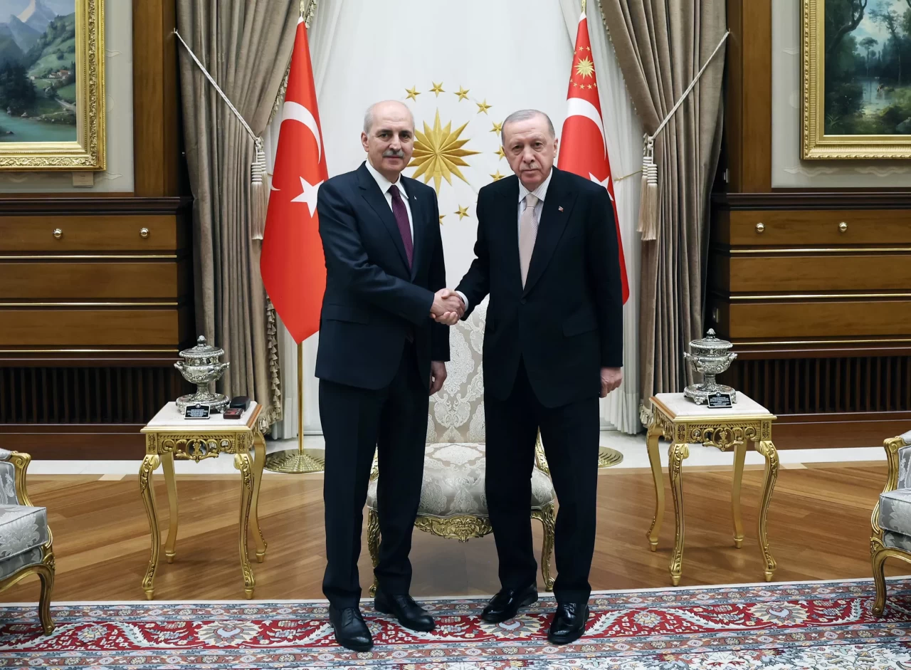 Cumhurbaşkanı Erdoğan, TBMM Başkanı Kurtulmuş'u kabul etti