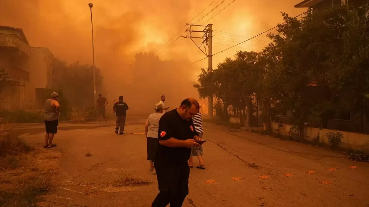 İzmir'de iki ayrı orman yangını: Yerleşim yerleri tehdit altında