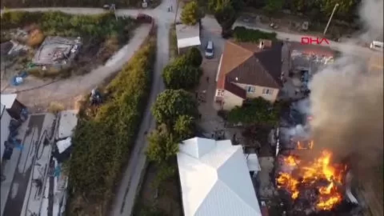 Bursa’da bağ evi alev alev yandı