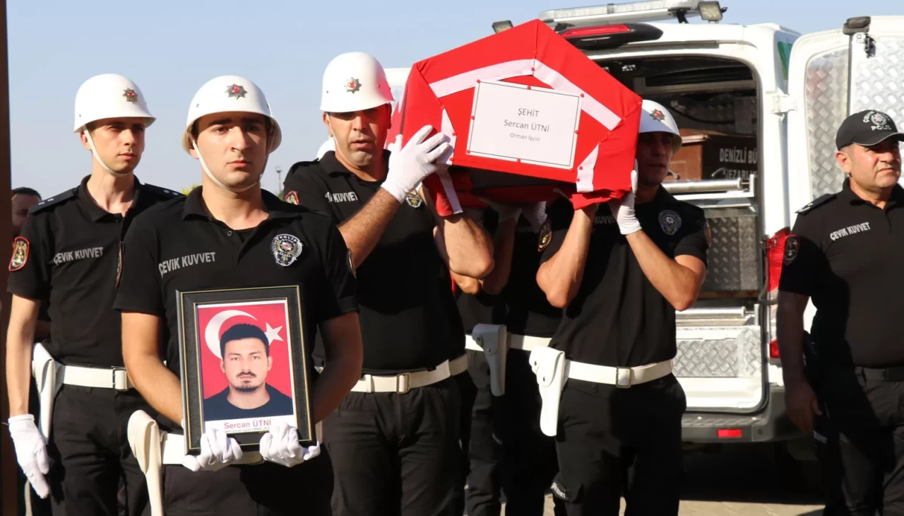 Denizlili şehit orman işçileri için tören düzenlendi