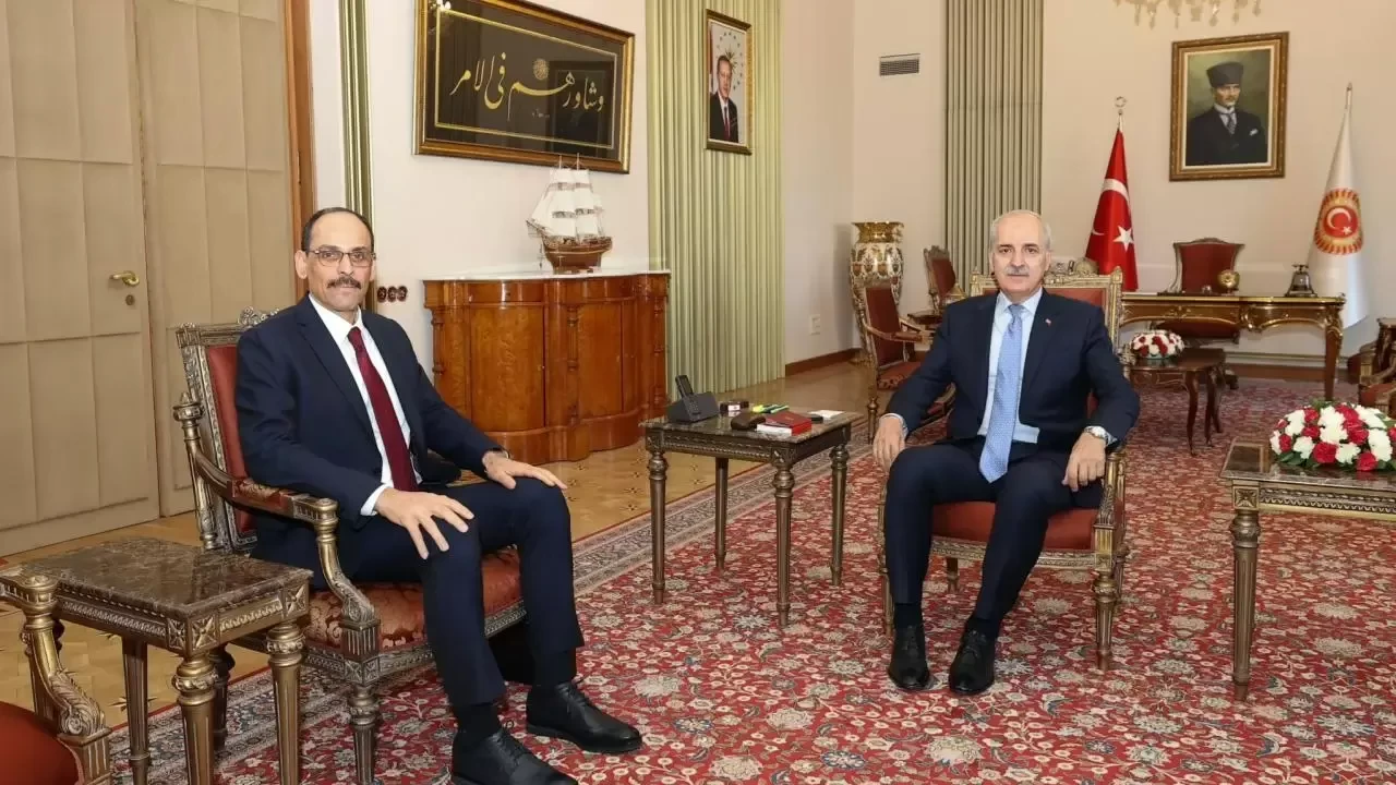 TBMM Başkanı Kurtulmuş, MİT Başkanı Kalın'ı kabul etti