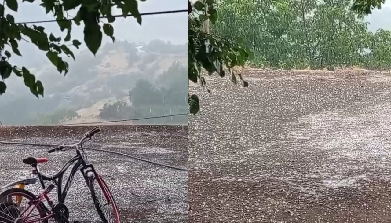 Elazığ'da temmuz ayında dolu yağışı