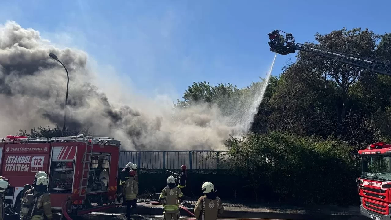 İSKİ'ye ait arıtma tesisinde yangın çıktı