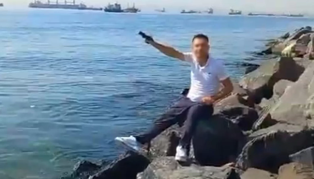 Sahilde havaya ateş eden şahıs tutuklanarak cezaevine gönderildi