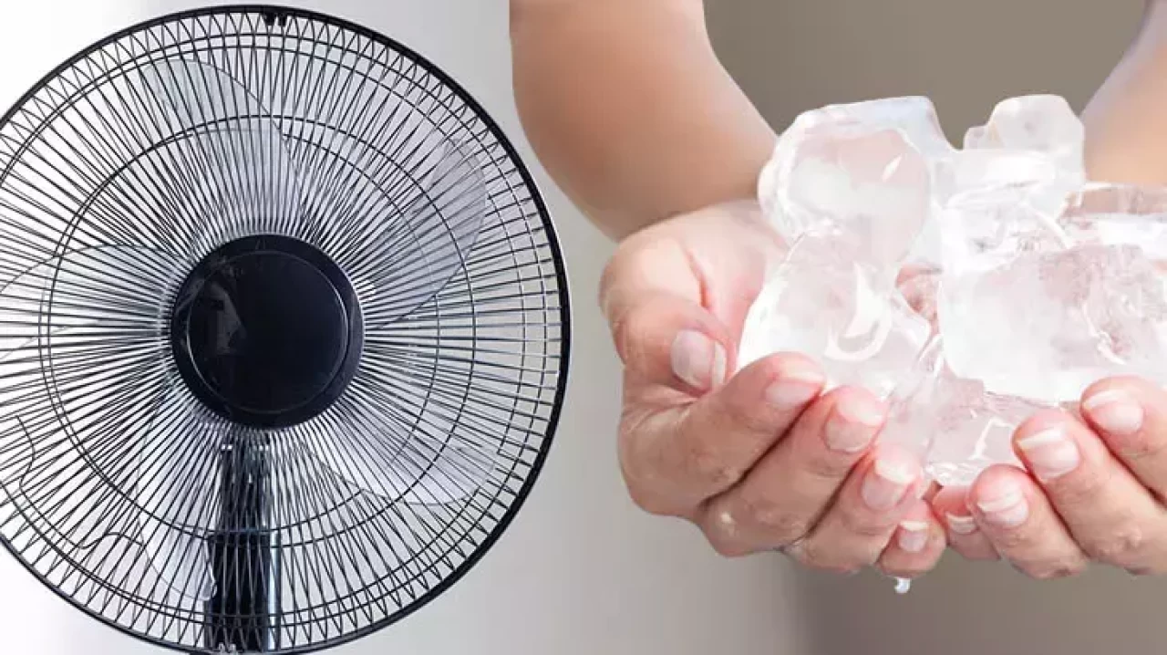 Vantilatörünüz  varsa bunu deneyin! Buz ve pet şişe ile klima!