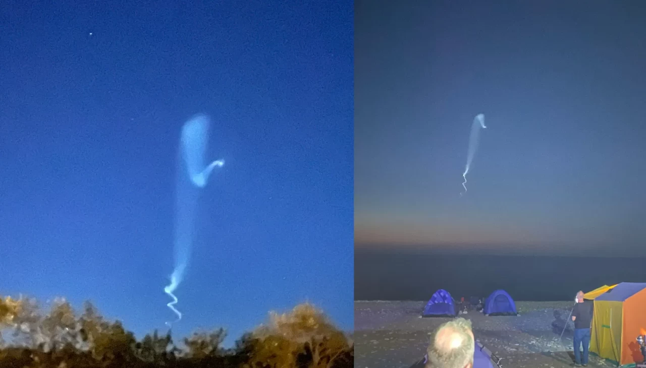 Gökyüzünde gizemli cisim paniği! O anlar kamerada