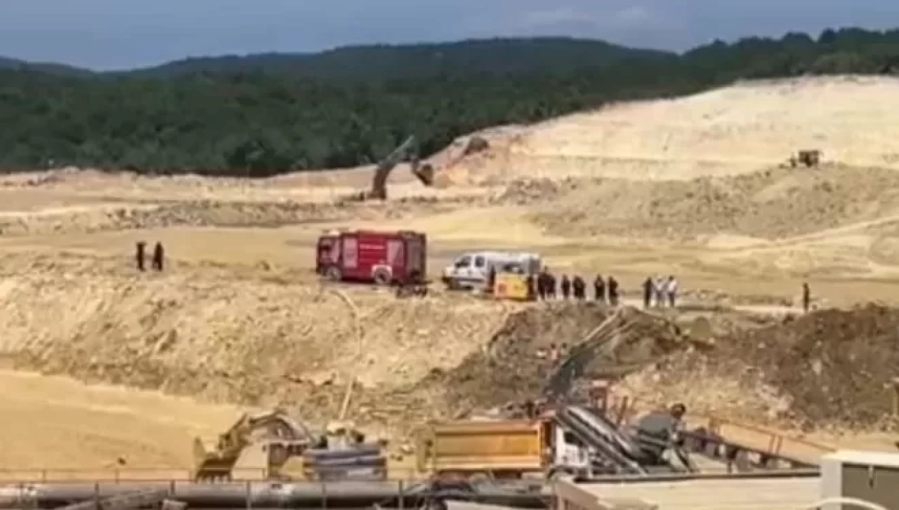 Çatalca'da kum ocağında göçük! Çok sayıda ekip sevk edildi