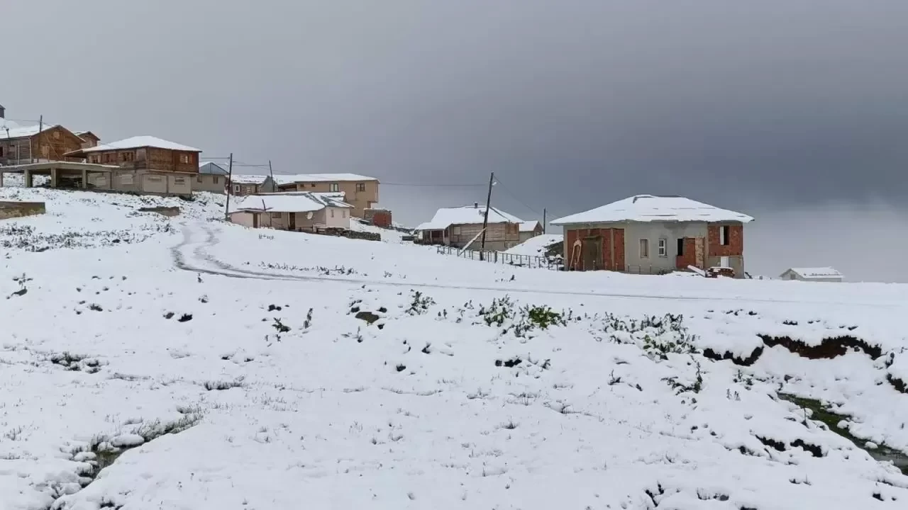 Rize ve Trabzon'un yüksek kesimlerine temmuzda kar yağdı