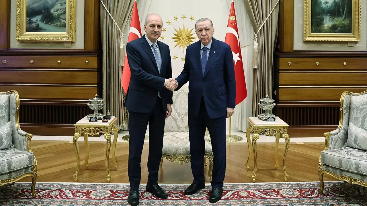 Cumhurbaşkanı Erdoğan TBMM Başkanı Kurtulmuş ile görüştü