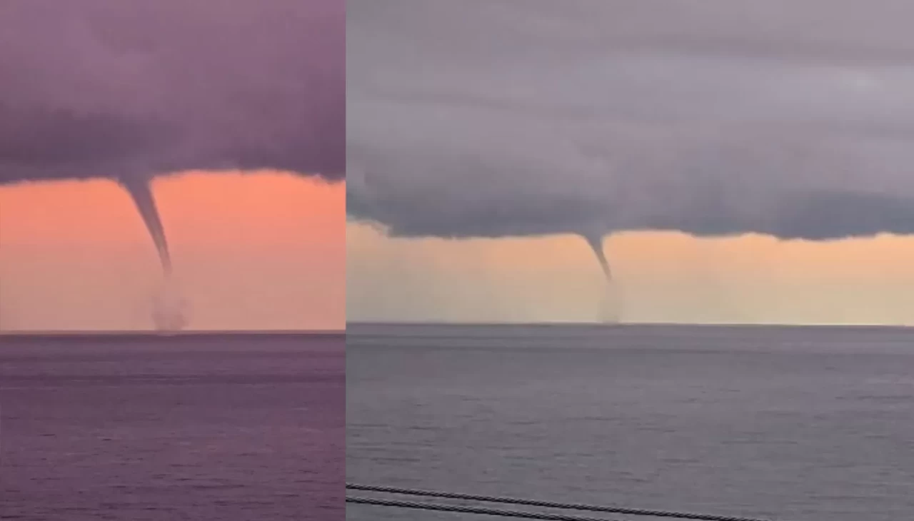 Ordu'da denizde hortum: O anlar cep telefonu kamerasına yansıdı