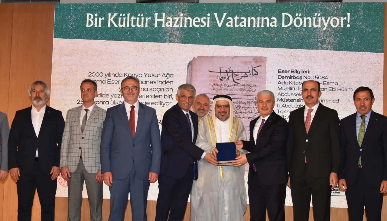 1268 tarihli el yazması Kitab Şerhu’l-Esma Konya’ya iade edildi