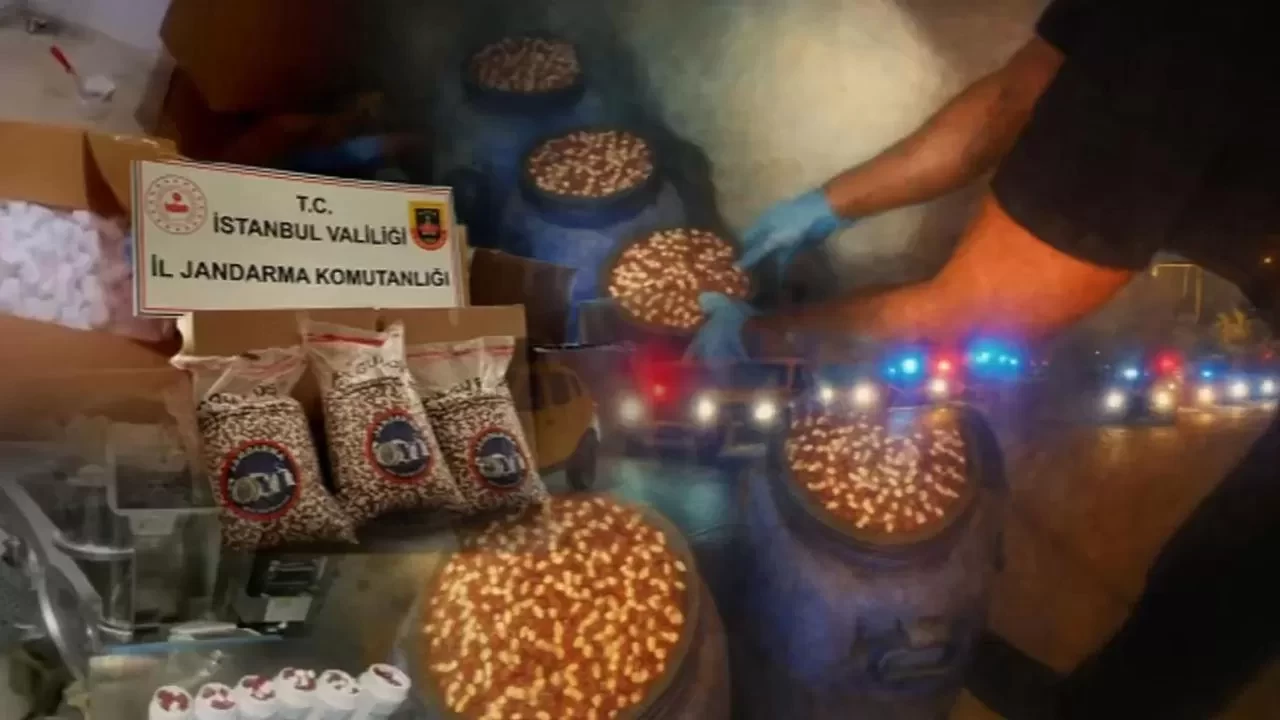 İstanbul’da dev operasyon! 7 milyon 896 bin uyuşturucu hap ele geçirildi