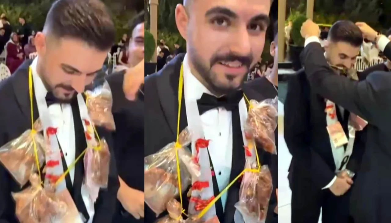 Damada altın yerine pirzola taktı