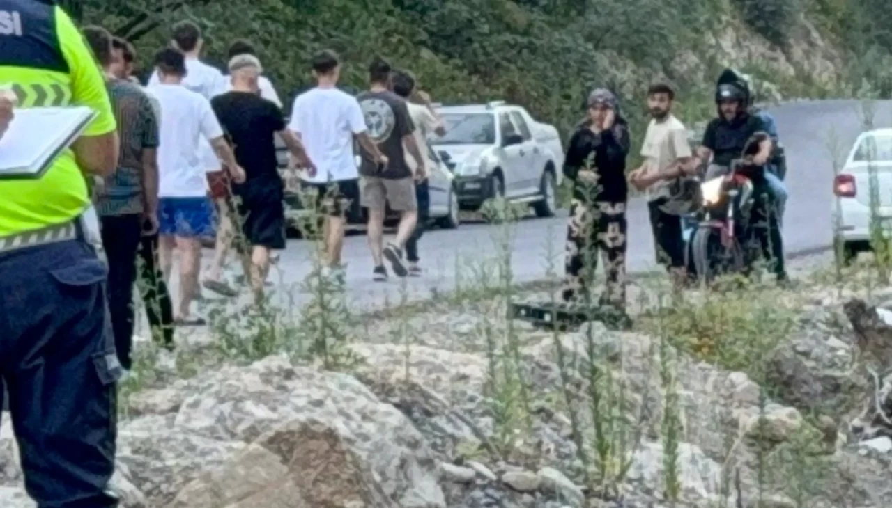 Düzce'de piknikten dönen ailenin aracı dereye uçtu