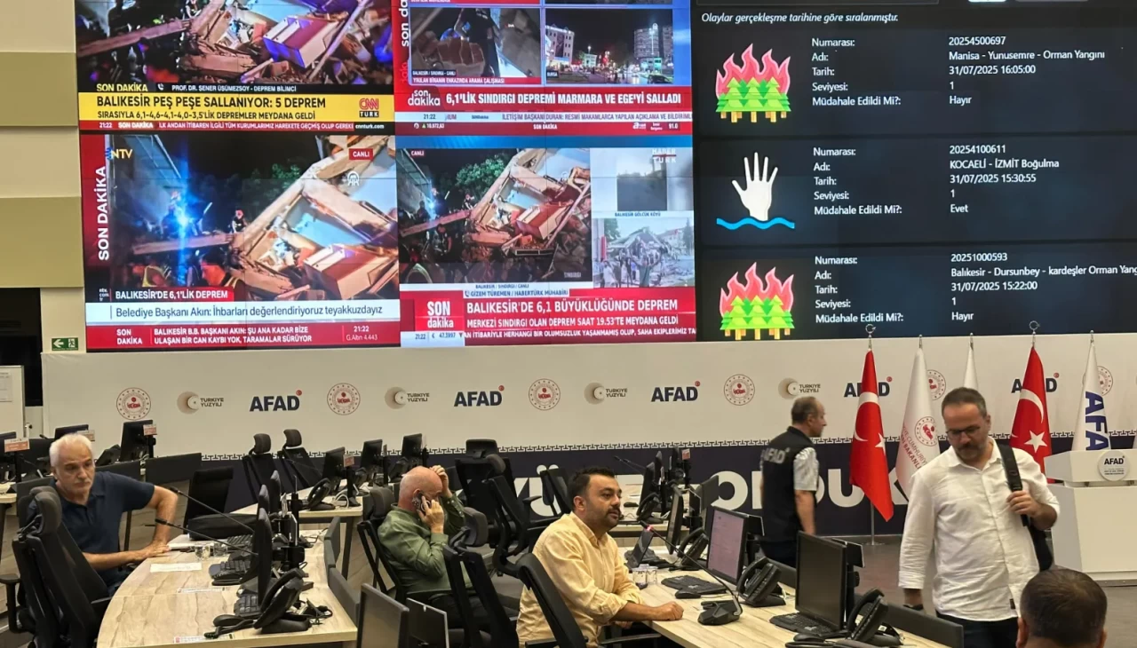 Balıkesir'deki deprem sonrası Türkiye Afet Müdahale Planı devreye alındı