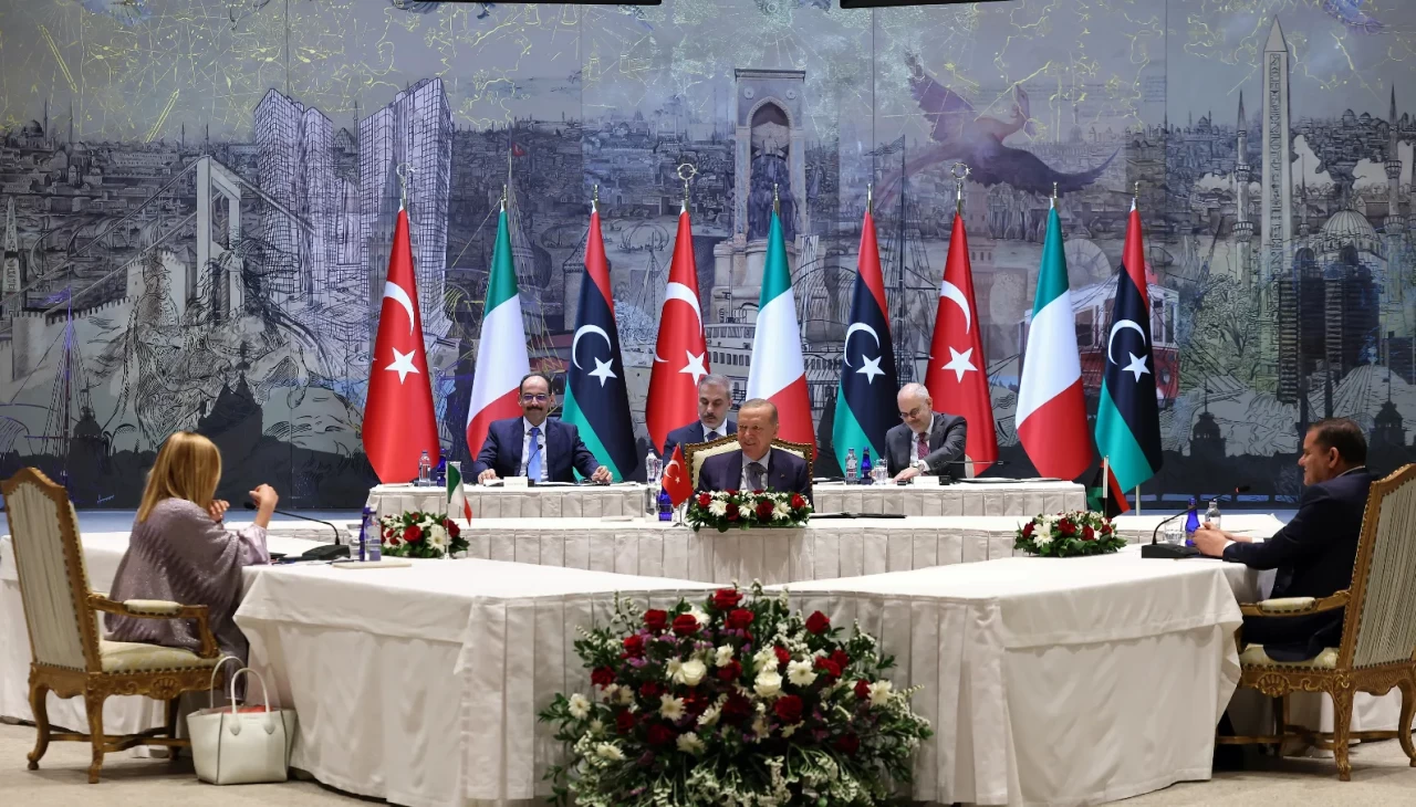 Türkiye-İtalya-Libya Zirvesi İstanbul’da gerçekleşti: Cumhurbaşkanı Erdoğan’dan Filistin mesajı