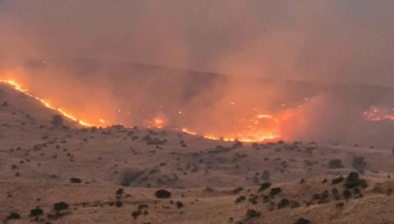 Sivas’ta örtü yangınına ekiplerin müdahalesi sürüyor