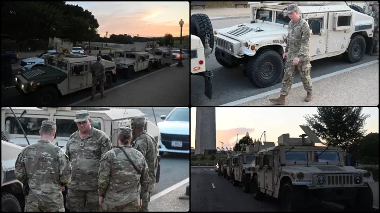 Trump, başkent Washington'daki güvenlik önlemlerini denetledi