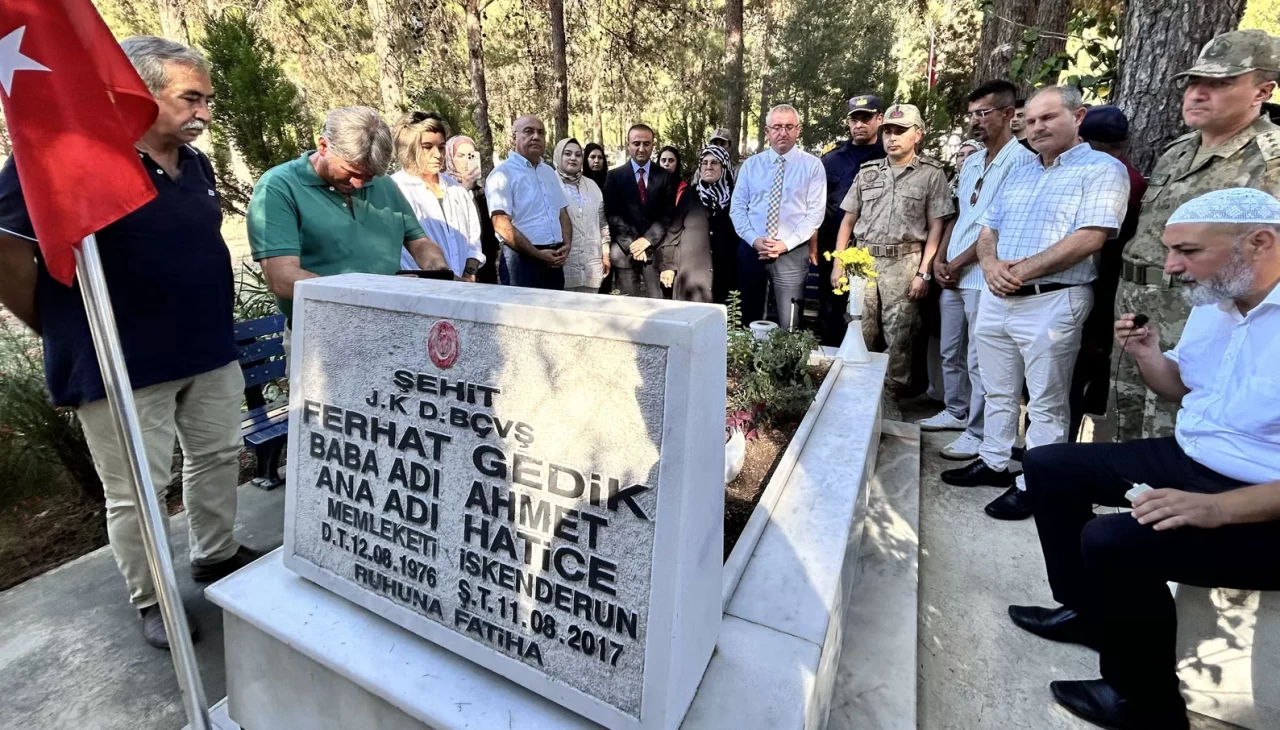 Şehit Başçavuş Ferhat Gedik, şehadetinin 8. yılında Hatay'da anıldı