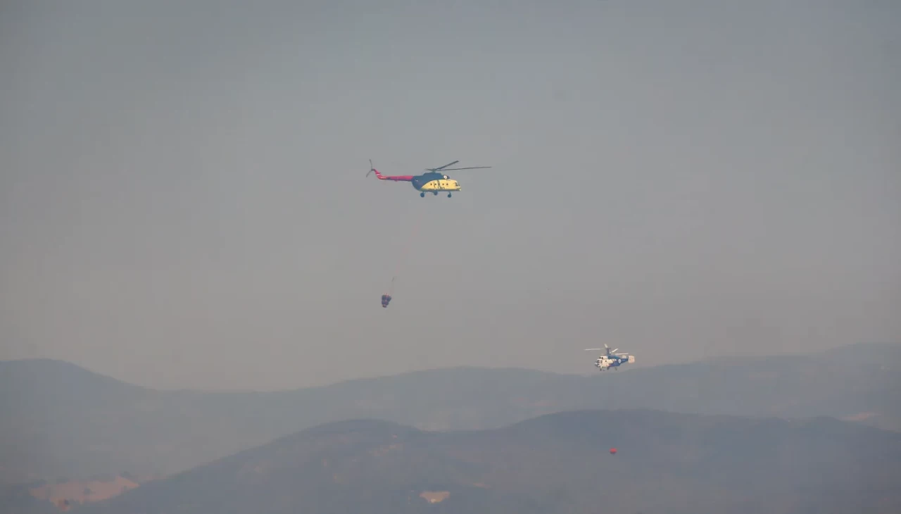 Bursa'da makilik alanda çıkan yangın kontrol altına alındı