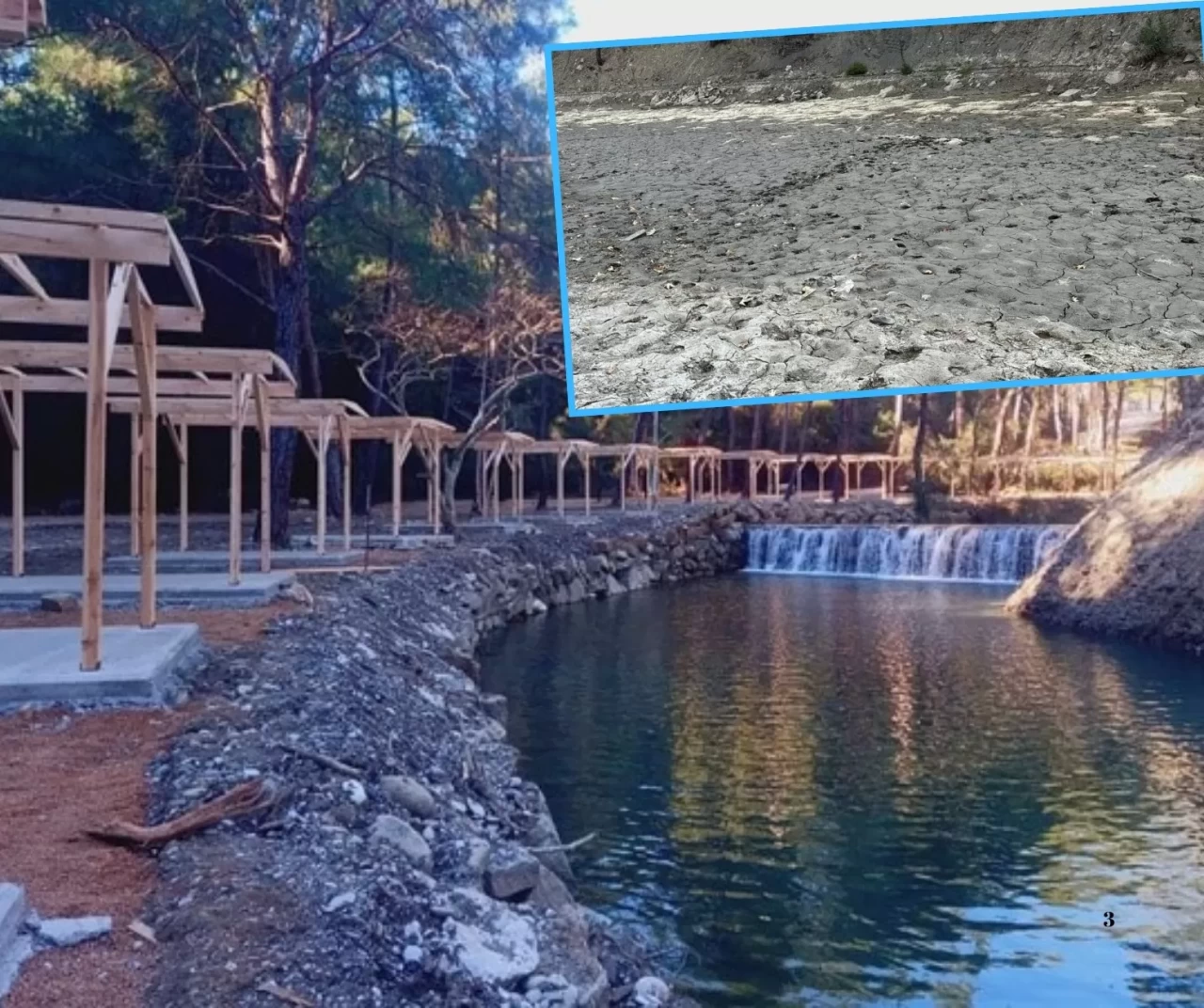 Su kurudu, yasak tabelası kaldı!